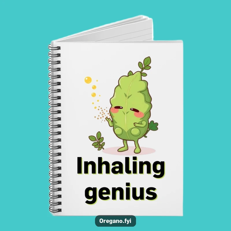 Funny Oregano Sneeze Notebook: Aromatic Dust Jotter, Hilarious Funny Gift for Writers