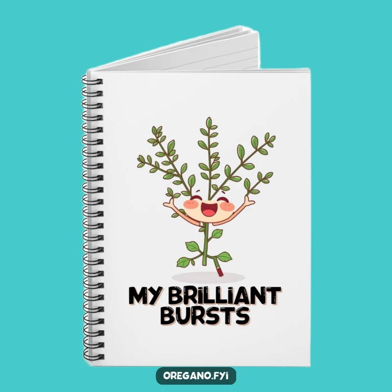 Funny Oregano Twirl Notebook: Jot Down Joyful Herb Thoughts