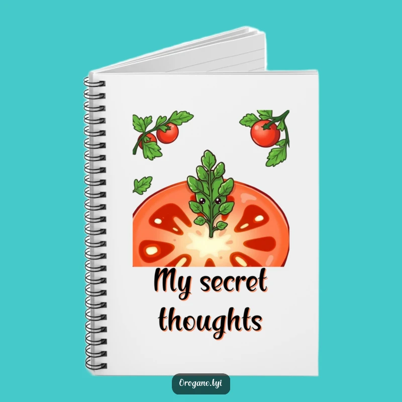 Funny Shy Oregano Tomato Notebook: Journal Your Thoughts with Quiet Flair Gift