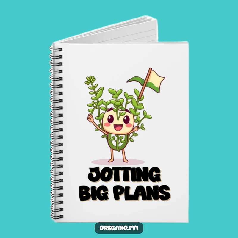 Funny Oregano Notebook: Tiny Waving Flag Herb Journal for Inspired Ideas