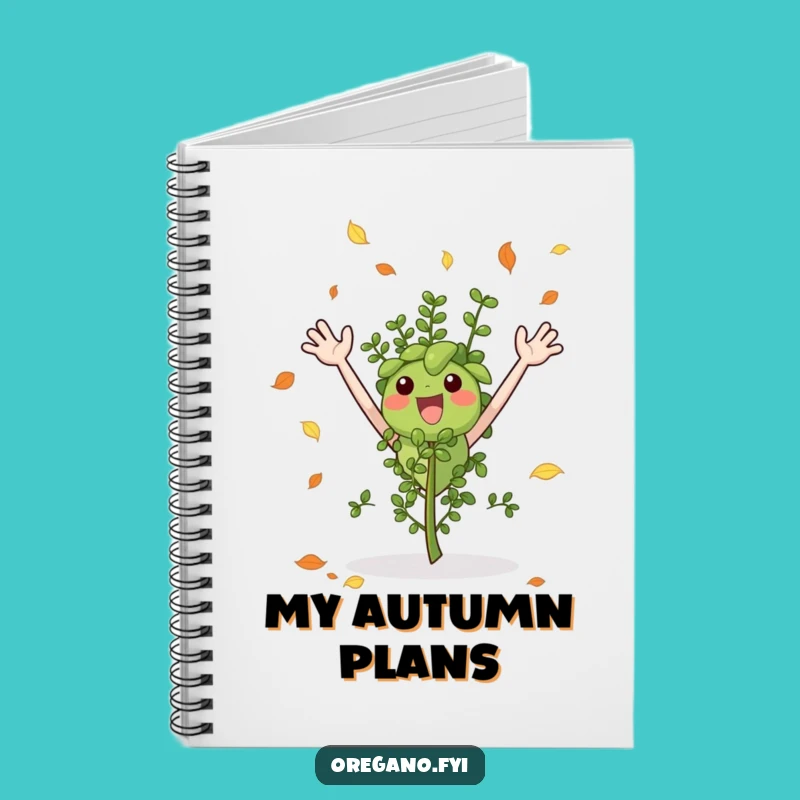 Funny Autumn Oregano Notebook, Herb Journal for Seasonal Ideas