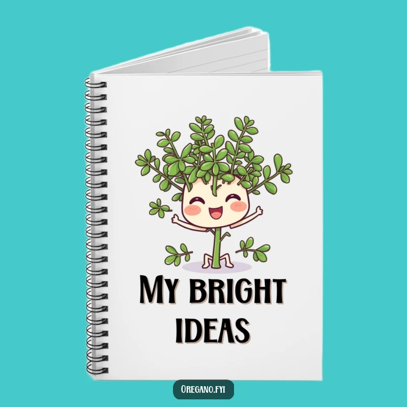 Funny Oregano Wiggle Notebook - Herbaceous Stationery for Joyful Notes