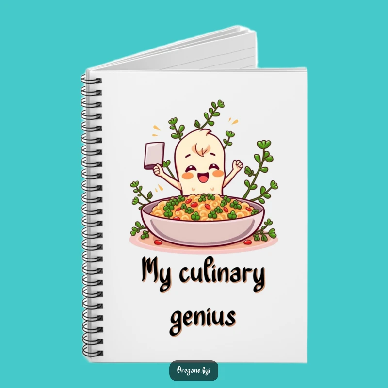 Funny Oregano Notebook: Herb Character for Flavorful Notes - Perfect Gift!