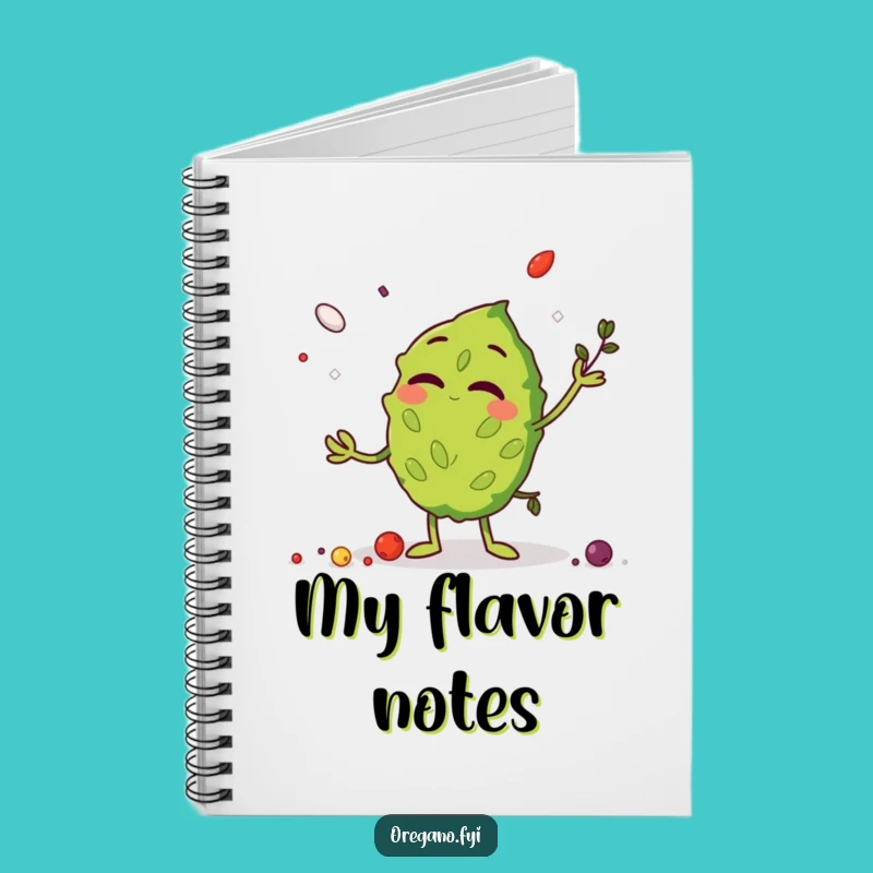 Funny Oregano Leaf Notebook - Giggling Herb Journal for Creative Ideas