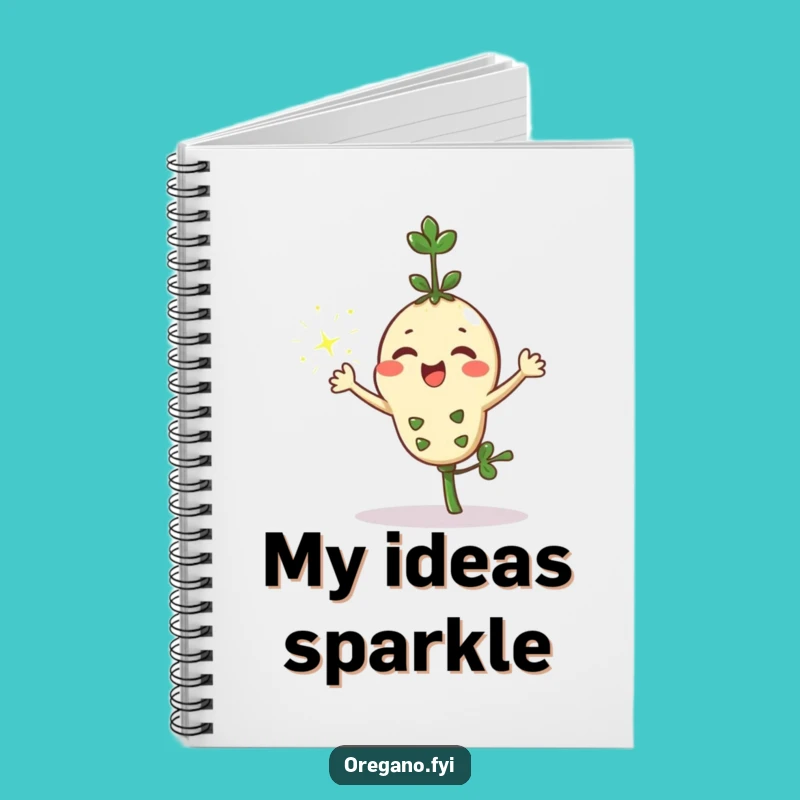 Funny Kawaii Oregano Sparkle Notebook: Herb Journaling Fun, Hilarious Gift For Writers