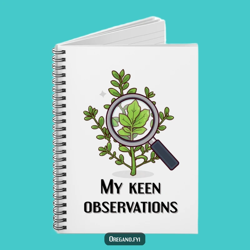 Funny Detective Oregano Notebook, Herb Journal for Keen Observations