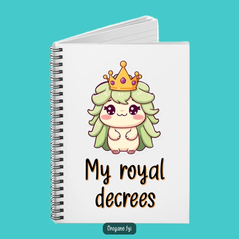 Funny Oregano King Notebook: Regal Herb Journal, Thoughtful Gift