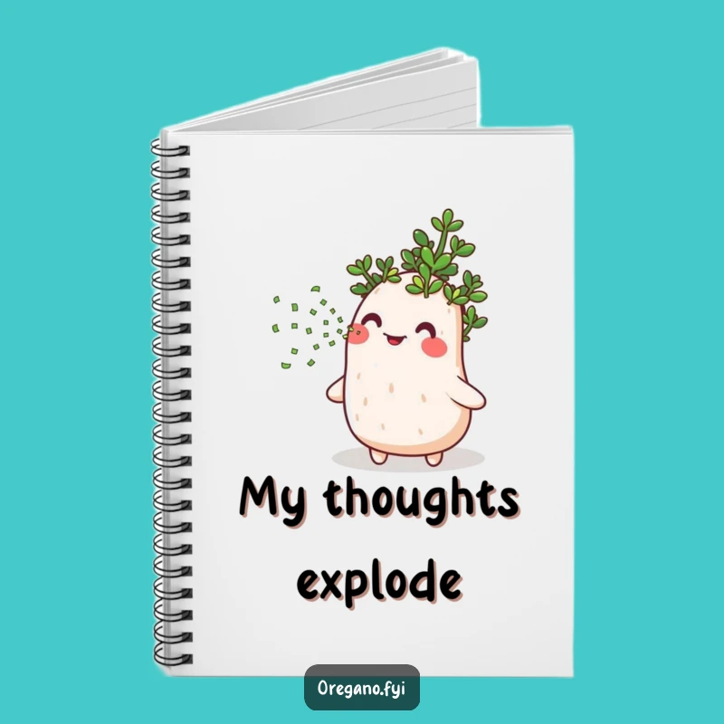 Funny Oregano Confetti Notebook: Jot Down Ideas with Herbaceous Merriment