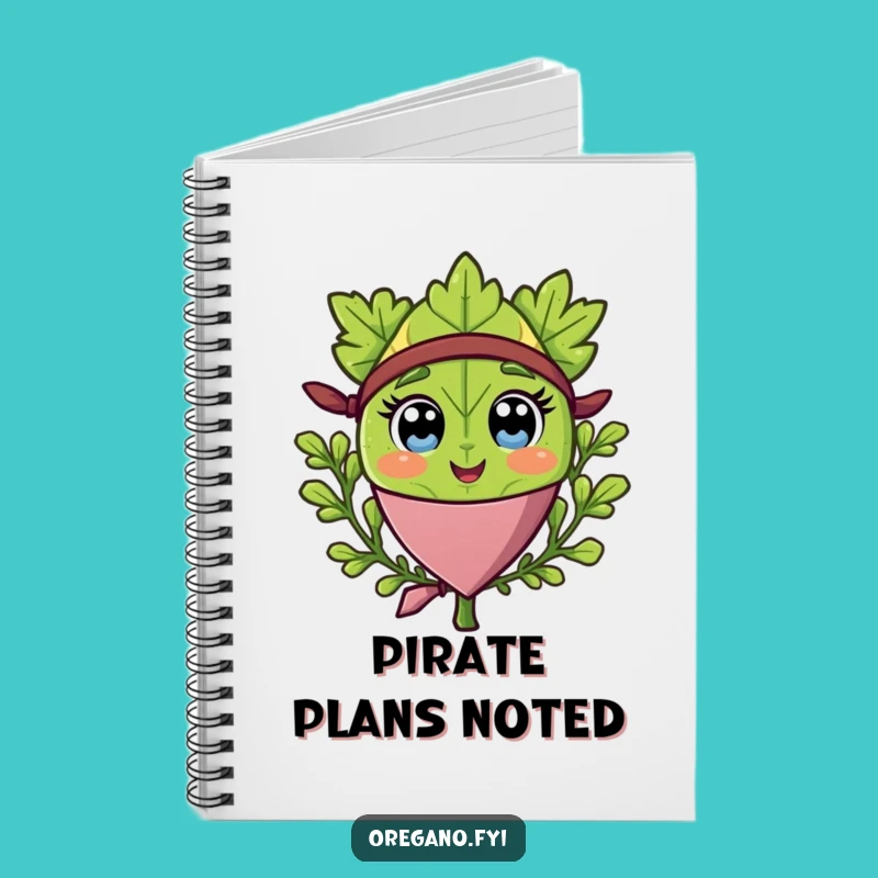 Funny Pirate Oregano Notebook: Chart Your Adventures