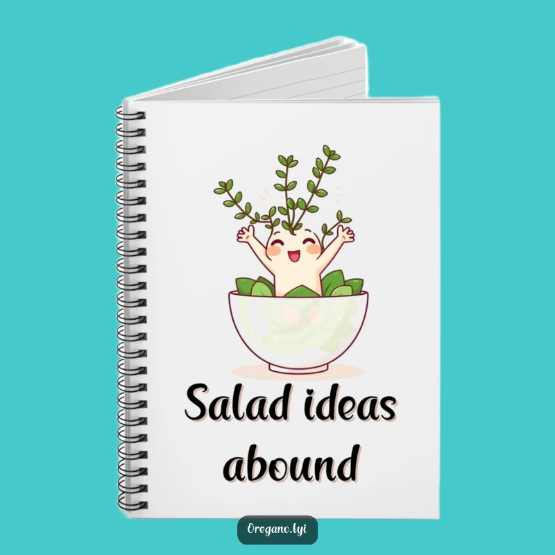Funny Oregano Salad Leap Notebook - Jot Down Ideas with Joyful Herb Style