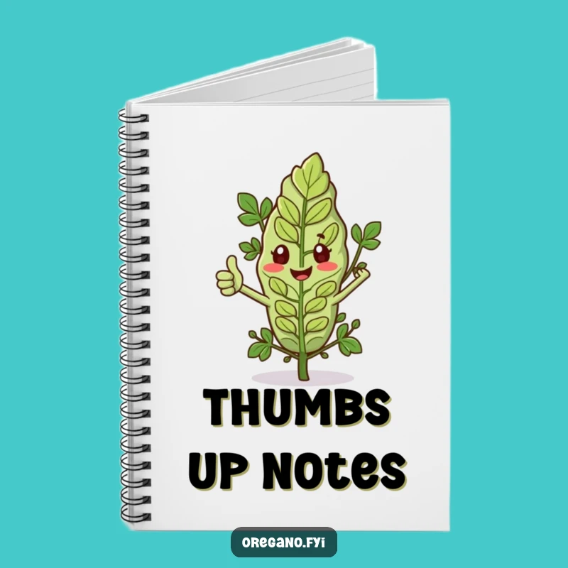 Funny Oregano Thumbs Up Notebook - Jot Down Approved Ideas!