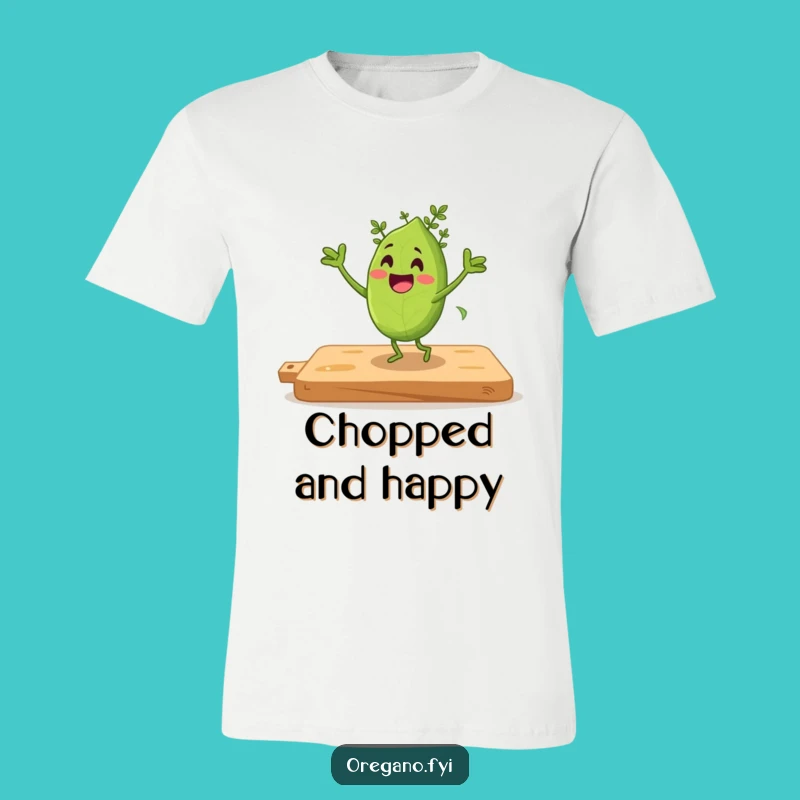 Funny Jigging Oregano T-Shirt: Excited Herb Dancing, Ideal Funny Gift for Foodies