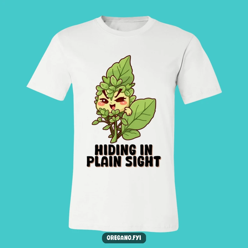 Funny Mischief Oregano T-Shirt - Winking Herb Stealth, Hilarious Secret Keeper Gift!