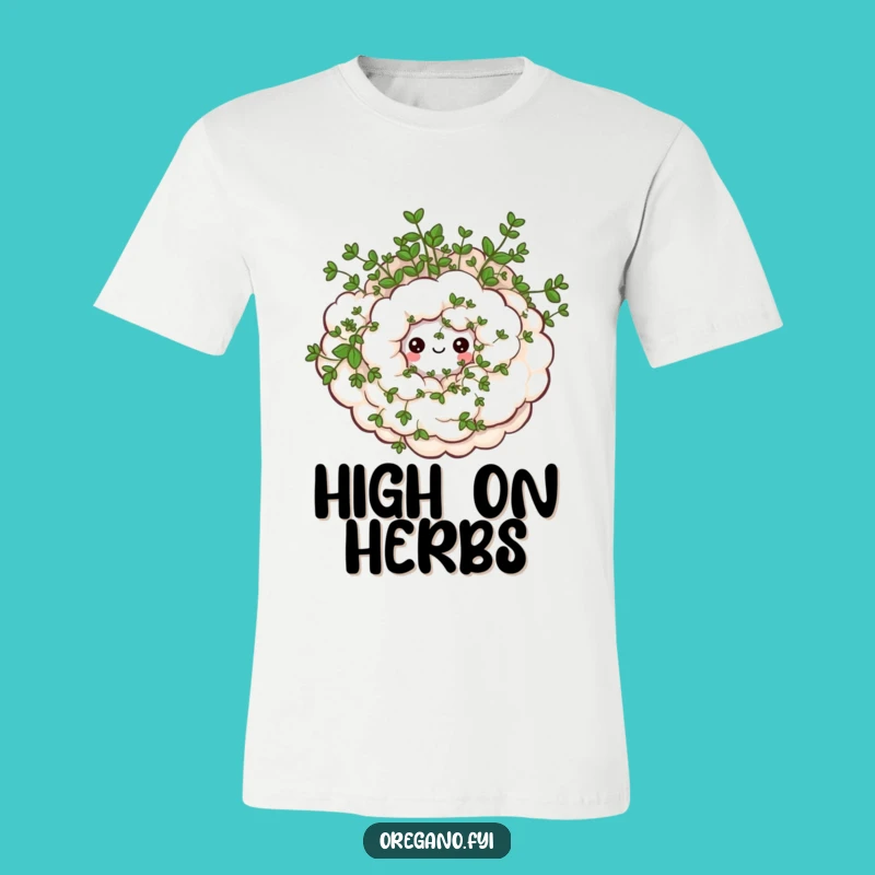 Funny Oregano Cloud T-Shirt - Whimsical Herb Wear!