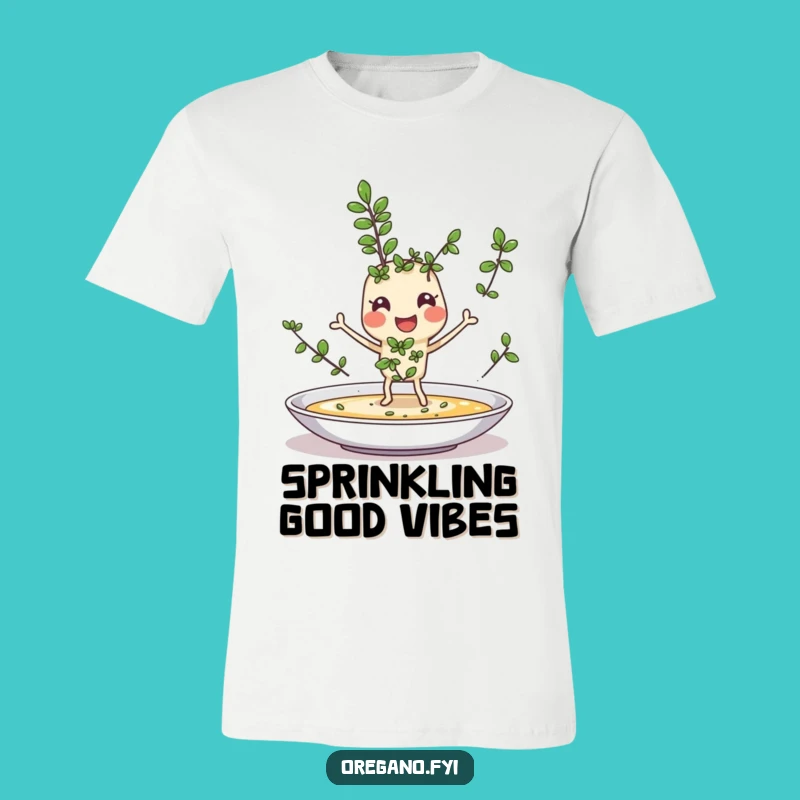 Funny Oregano Sprinkle T-Shirt: Joyful Herb, Add Flavor Tee