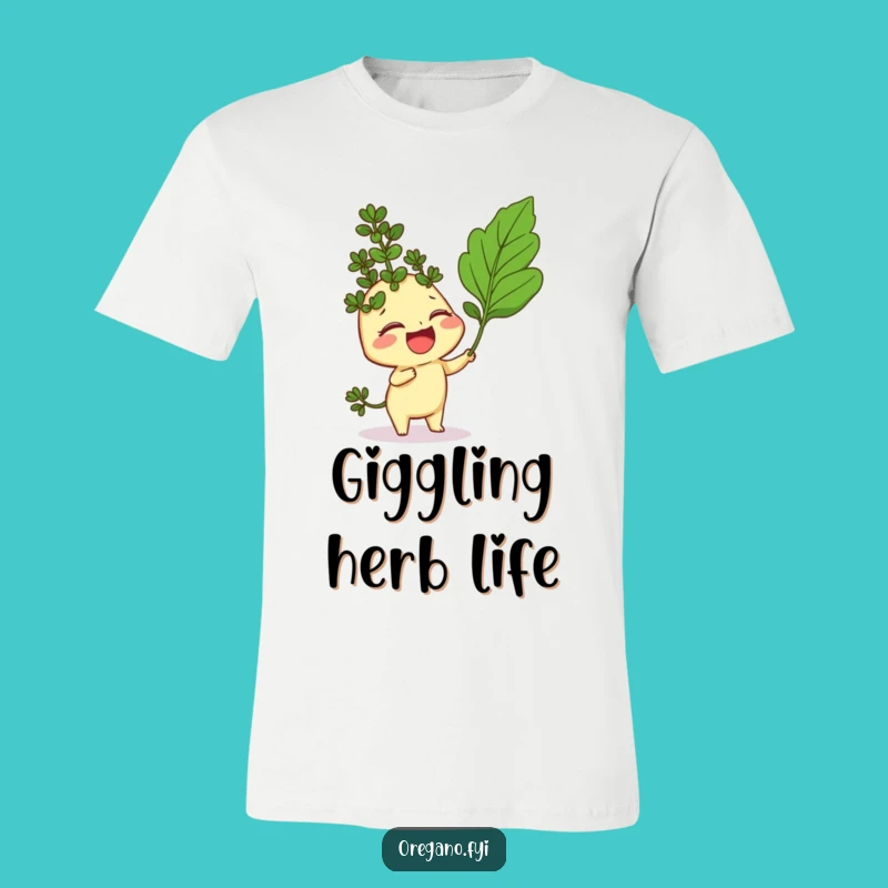 Funny Oregano Tickle T-Shirt: Giggling Herb Design for Playful Humor