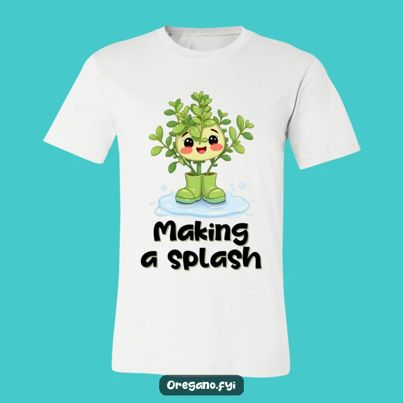 Funny Oregano Rain Boots T-Shirt: Wear Your Love for Herbs with a Splash!