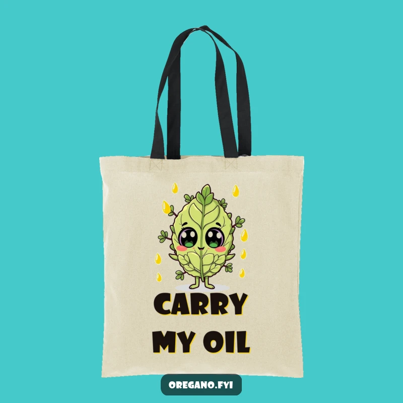 Funny Olive Oil Oregano Tote Bag: Carry Your Surprises, Perfect Funny Gift