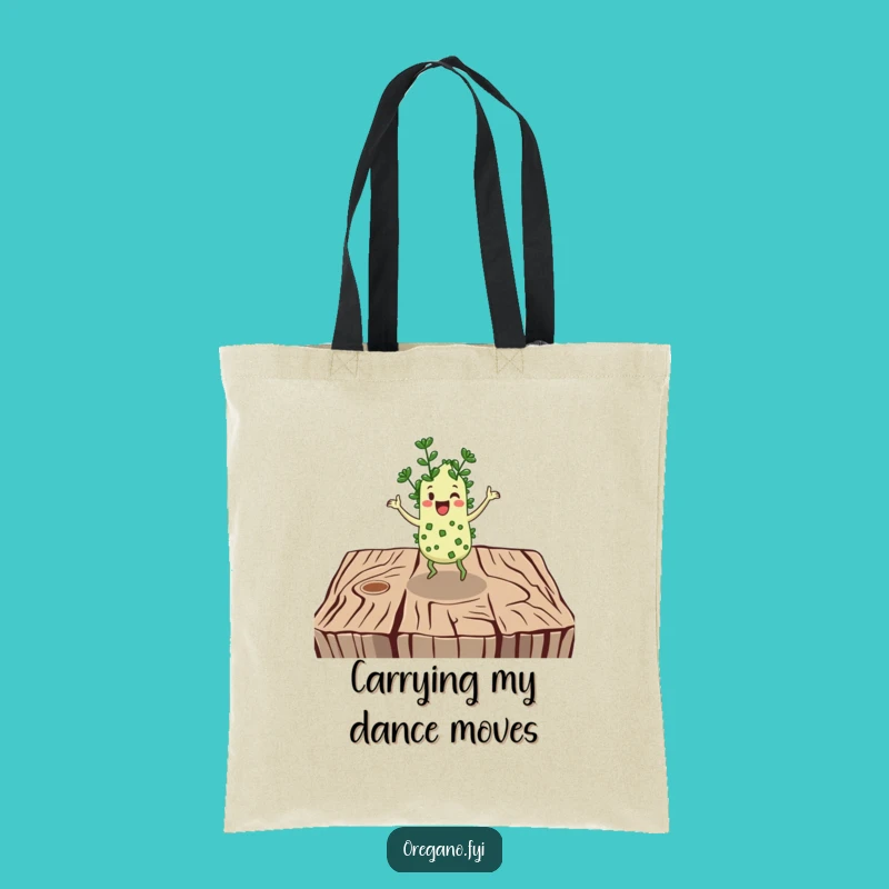 Funny Jigging Oregano Tote Bag - Happy Herb Dancer, Practical Hilarious Gift!