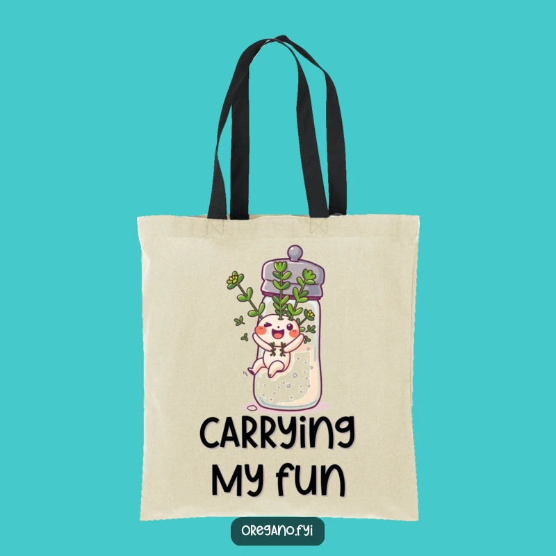 Funny Oregano Salt Slide Tote Bag: Carry Your Fun on the Go
