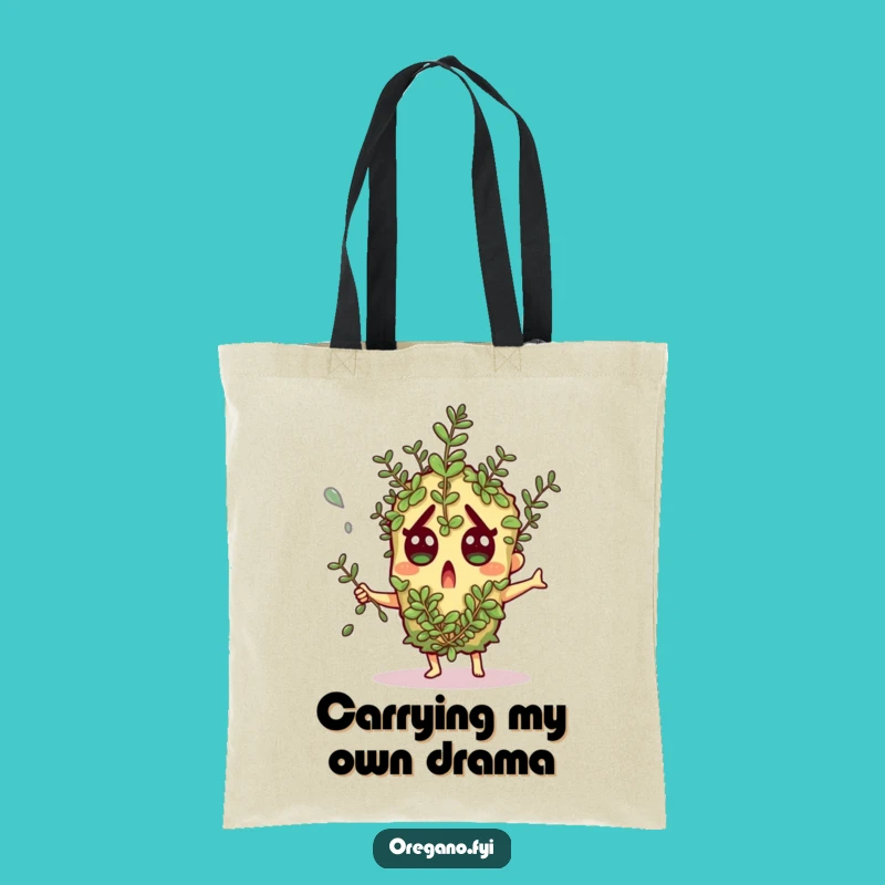 Funny Oregano Tote Bag - Shocked Herb Accessory, Practical & Hilarious Gift!