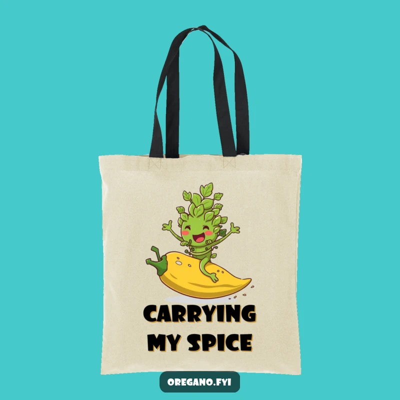 Funny Oregano Pepper Flake Rider Tote Bag: Carry Your Spice with Attitude Gift