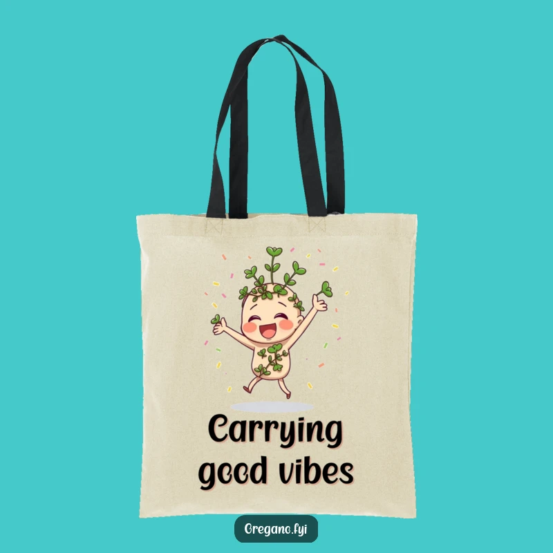 Funny Dancing Oregano Tote Bag - Carry Your Party Vibes Everywhere!