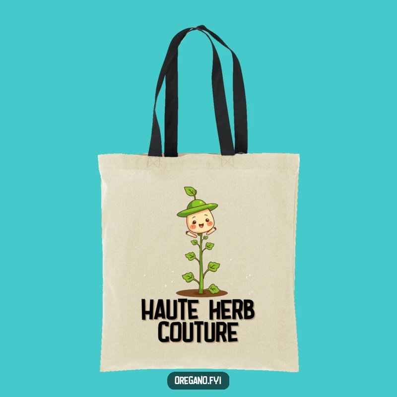 Funny Oregano Hat Tote Bag: Carry Your Goods with Herbaceous Flair