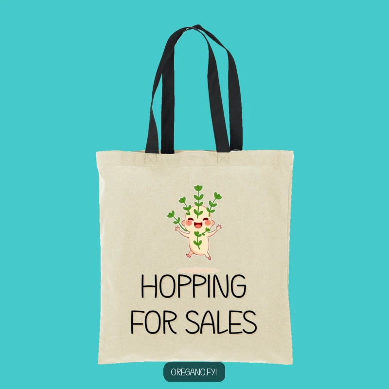 Funny Oregano Hop Tote Bag - Carry Your Herb Leap Style!