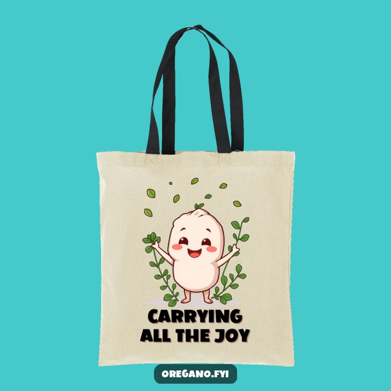 Funny Oregano Tossing Leaves Tote Bag - Carry Your Smile Everywhere!