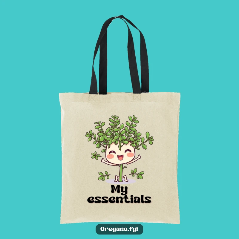 Funny Oregano Wiggle Tote Bag - Carry Your Groceries with Herbaceous Charm
