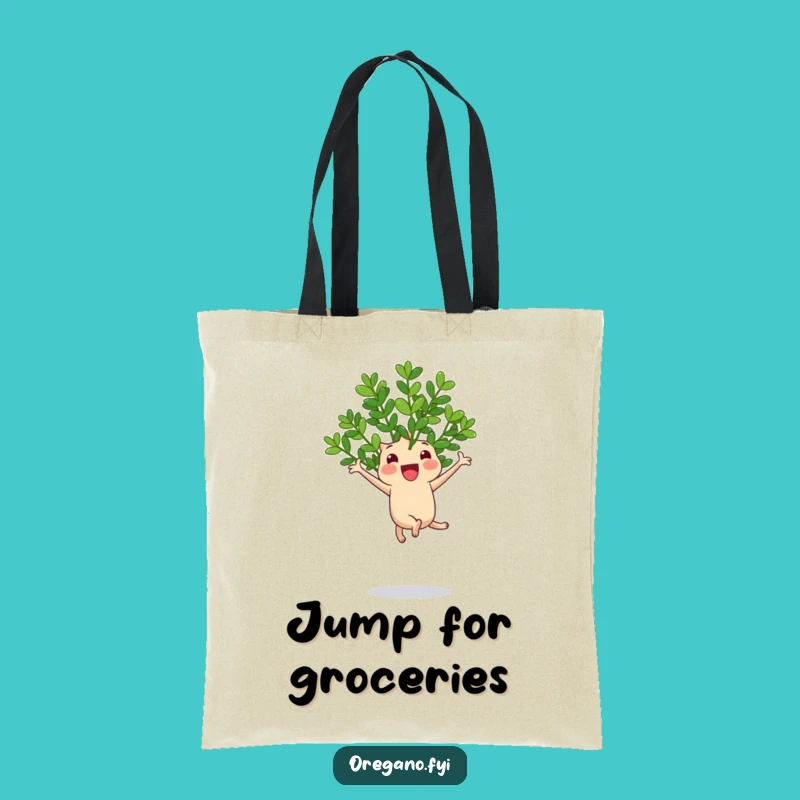 Funny Jumping Oregano Tote Bag, Stylish Herb Bag for On-the-Go Fun