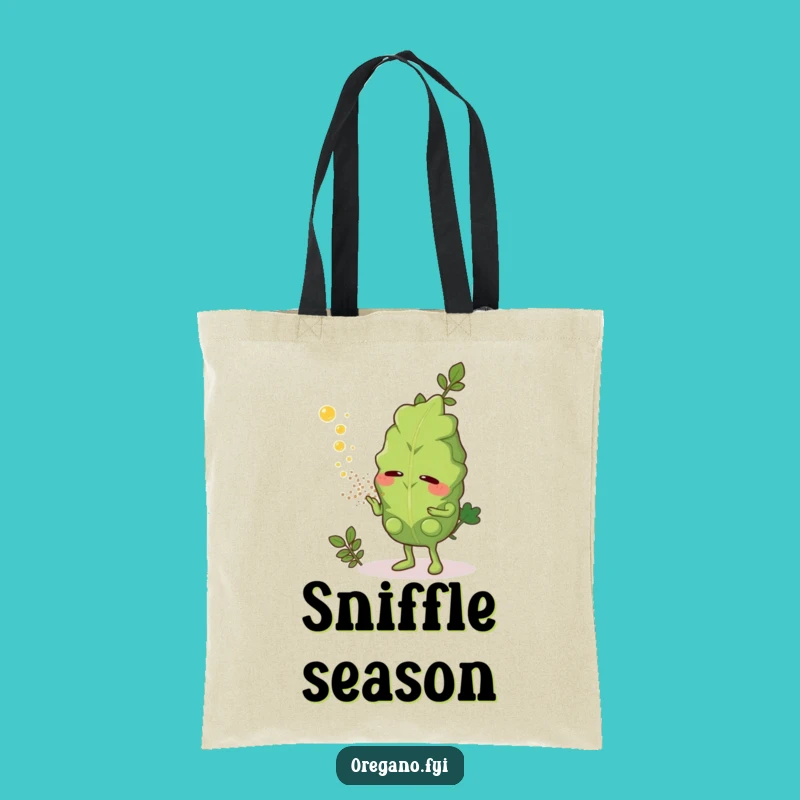 Funny Oregano Sneeze Tote Bag: Aromatic Dust Carry-All, Chic Funny Gift for Shoppers